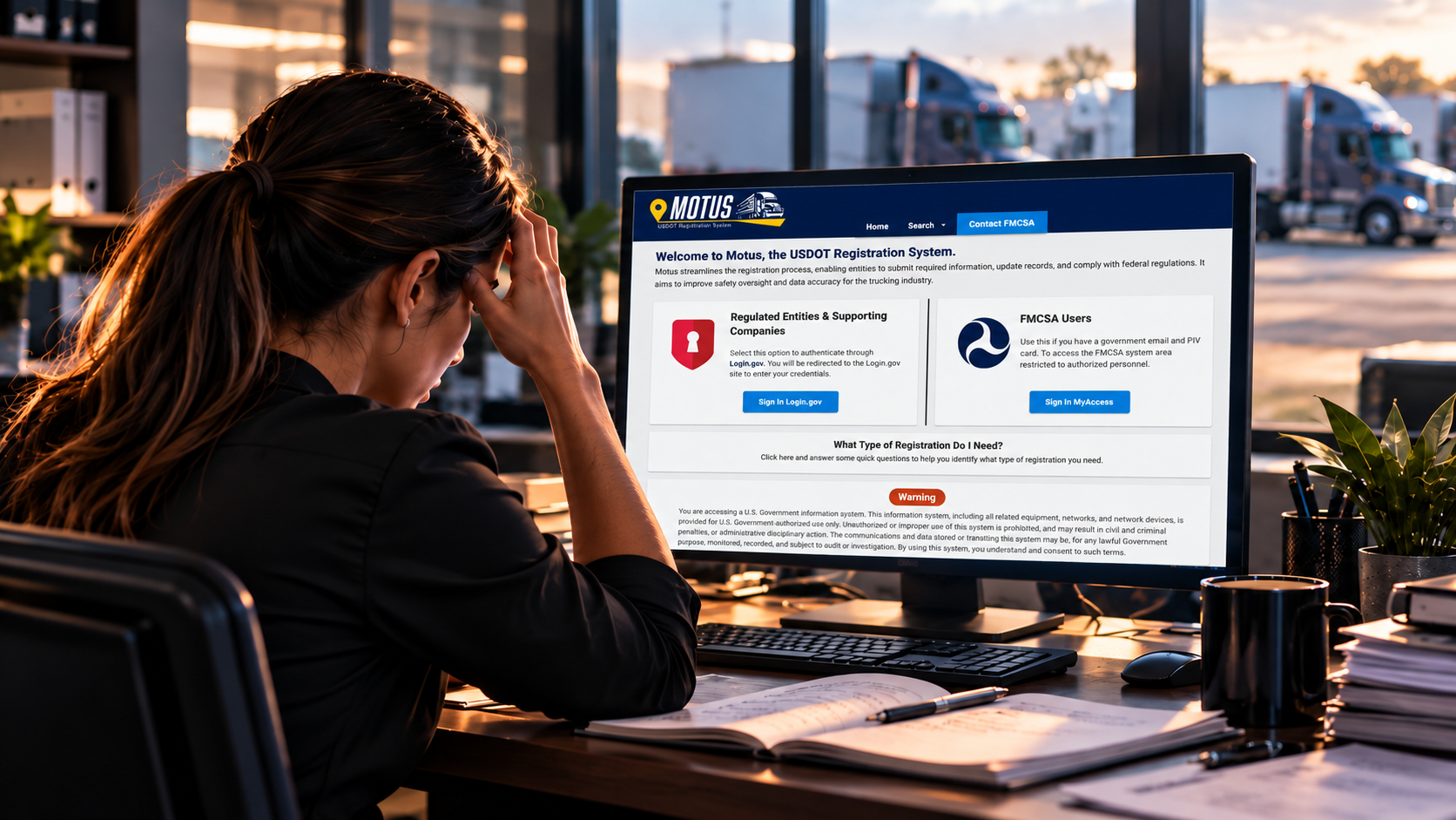 FMCSA Motus setup for motor carriers and transportation companies