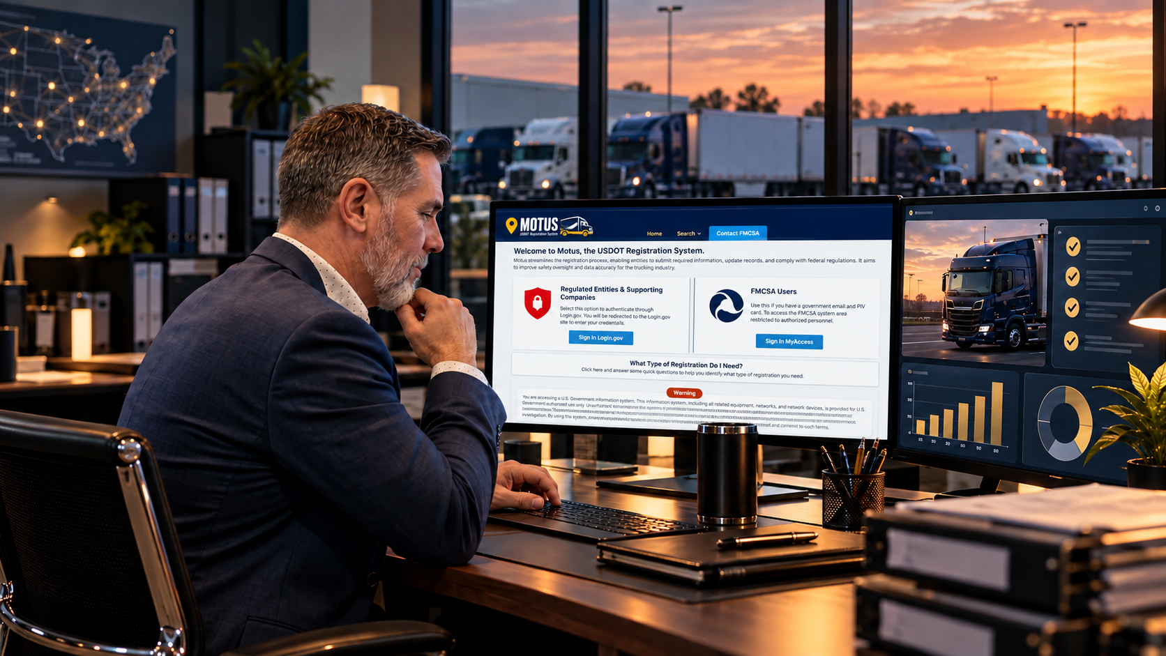 FMCSA Motus company account and registration setup process