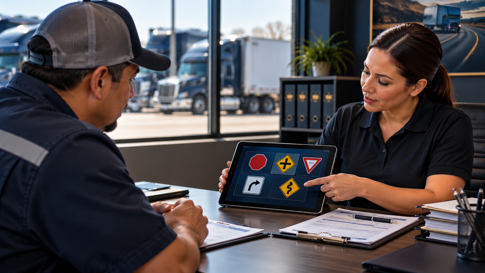 ELP assessment for truck drivers during pre-dispatch qualification verification